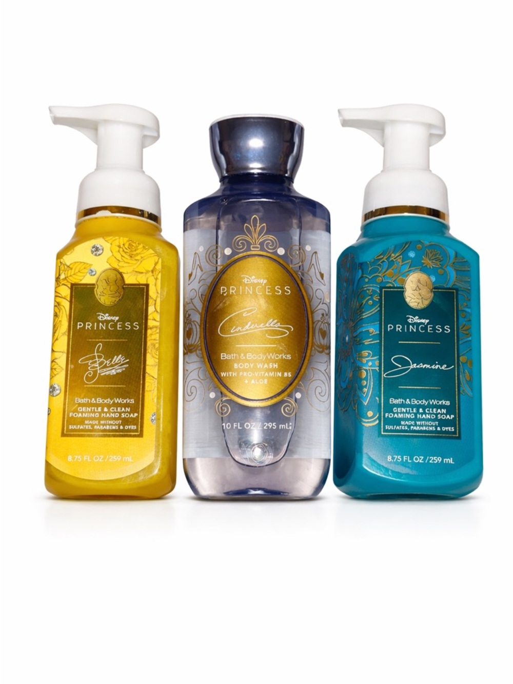 Bath & Body Works Disney Princess Belle Jasmine Hand Soap + Cinderella Body Wash
